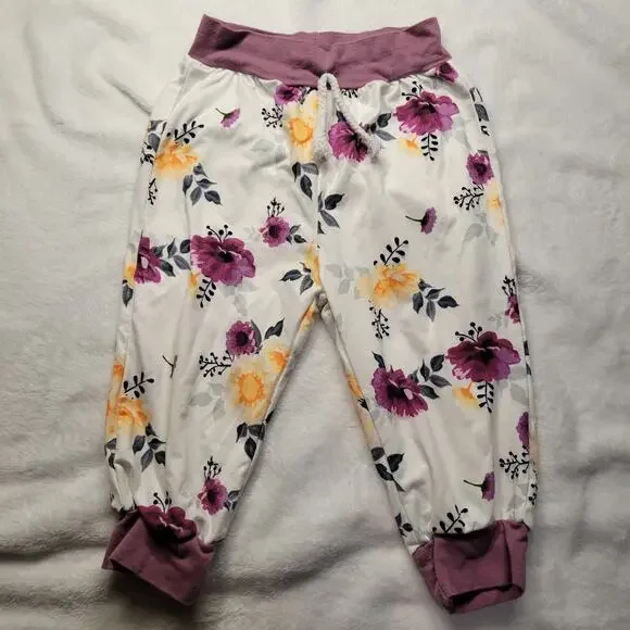 Sweater Pants Baby Girls 2T Toddler Hoodie Floral Purple Fall 2PC - Picture 7 of 12